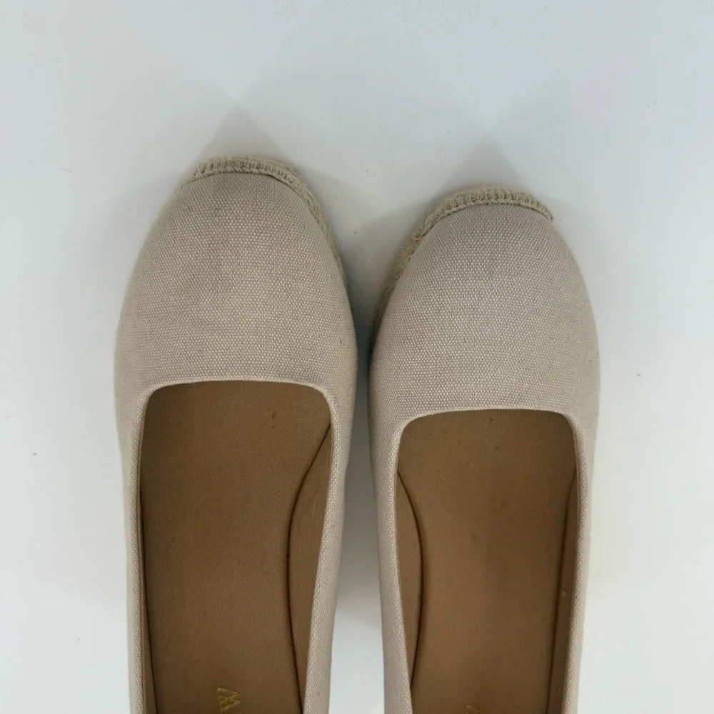 J. Crew Factory Canvas Espadrille Wedges Flax Size 9
